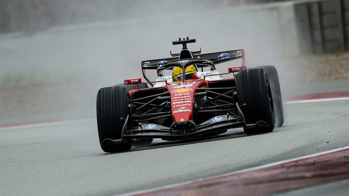 Die ersten Tests des neuen Autos in Barcelona